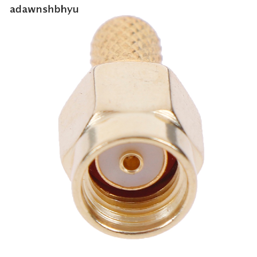 Adawnshbhyu 5pcs sma male plug rf coaxial connector crimp Untuk rg58 rg142 rg400 lmr195