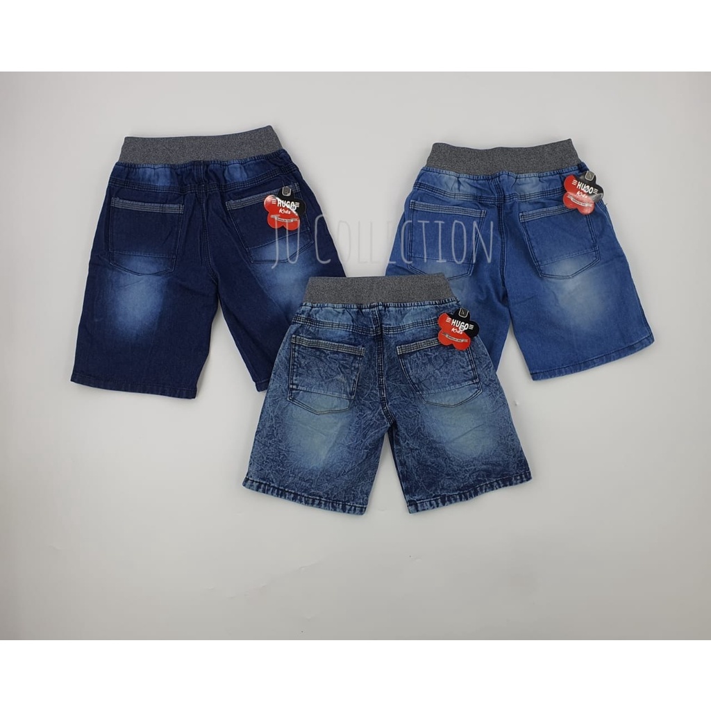 Celana Pendek Jeans Anak Remaja Tanggung SD SMP Pinggang Karet Rip Melar Size 21 22 23 24 25 26 Qualitas Primium