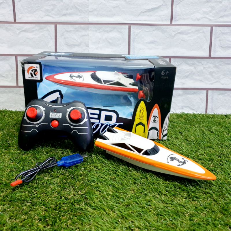 MAINAN RC SPEED BOAT BATRE CAS ANAK EDUKATIF - RC PERAHU BOAT - RC KAPAL SPEED BOAT
