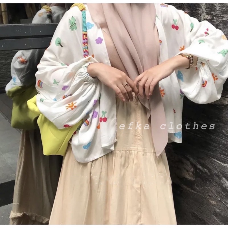 KIYOWO Outer Motif Katun / Outer rayon Kiyowo / Kiyowo Outer Balon