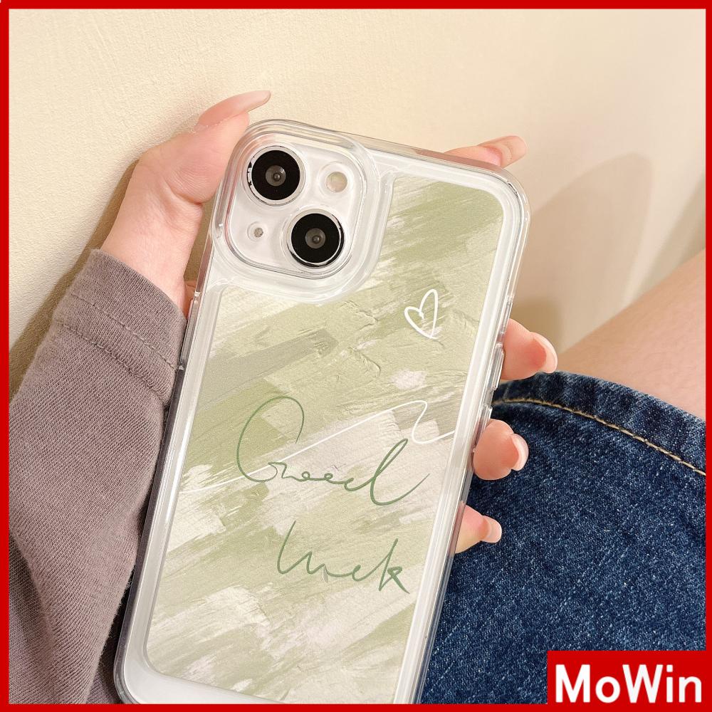 iPhone Case Silicone Soft Case Clear Case Thickened Shockproof Protection Camera Metal Button Lucky Green Compatible For iPhone 11 Pro Max 13 Pro Max 12 Pro Max 7Plus xr XS Max