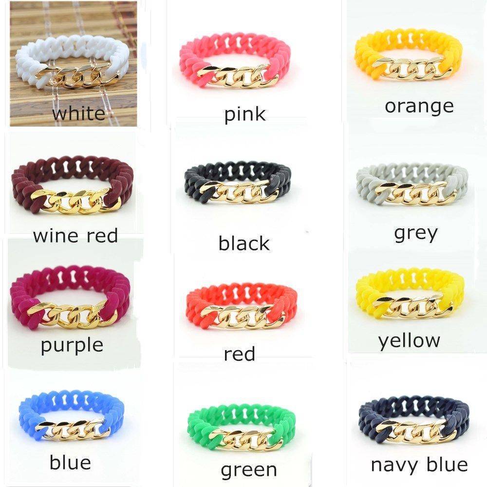 Lily Gelang Rantai Silikon Fashion Permen Warna Perhiasan Energi Bracelet