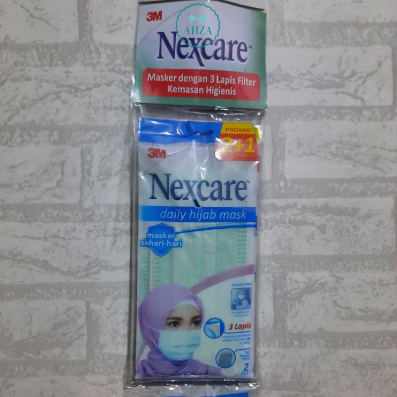 AHZA 3M Nexcare 3 Ply Daily Mask(Masker EARLOOP, HIJAB,&amp; ANAK)