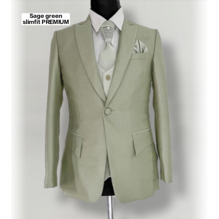 Jas pengantin sage green /jas wedding hijau sage /Jas formal pria ijo sage/ JAS PREMIUM SAGE GREEN