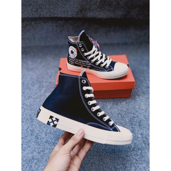 SEPATU CONV3RSEE 70s HIGH x OFF WHITE GLOSSY OFFWHITE PREMIUM MURAH