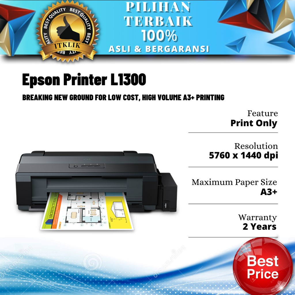 Promo Diskon Spesial           Epson Printer L1300 (Printer A3 A3+)