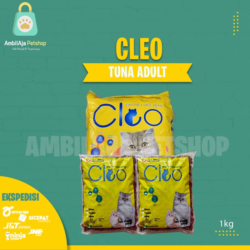 Makanan Kucing kering CLEO 1kg All variant