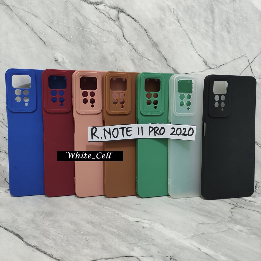 SoftCase ProCamera Silicon Matte Case Full Cover Xiaomi Redmi Note 11 Redmi Note 11 Pro 4G White_Cell