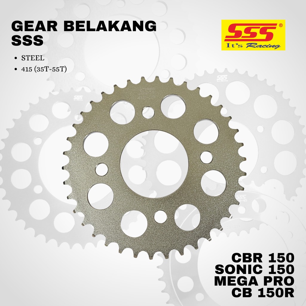 Gear gir Cbr 150 sonic gl tiger cb VERZA GTR sss 415 35 36 37 38 39 40 41 42 43 44 45 46 47 48 49 50 51 52 53 54 55 STEEL SILVER