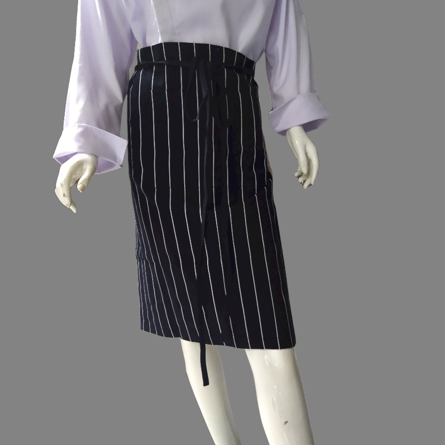 Chef Wear Apron / Celemek Panjang Stripe B