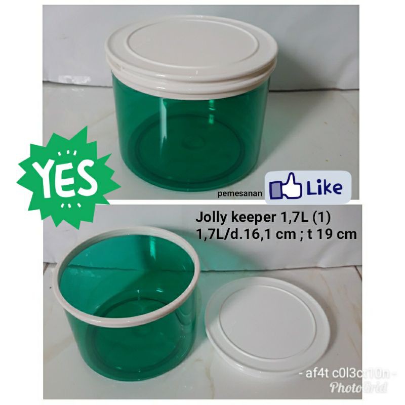Promo Tupperware Jolly keeper 1,7L (1pcs toples)