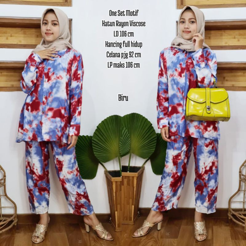 One Set TIE DYE Rayon, LD ±106cm //JF624