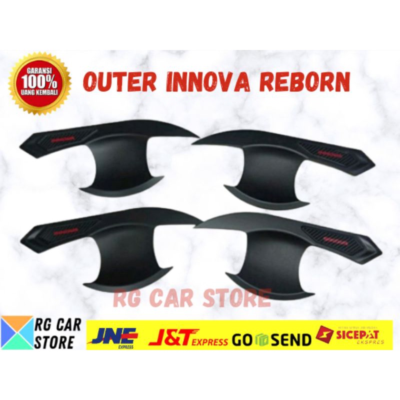 PAKET OUTER HANDLE TANK COVER INNOVA REBORN BLACK DOFF DIJAMIN PNP BERKUALITAS