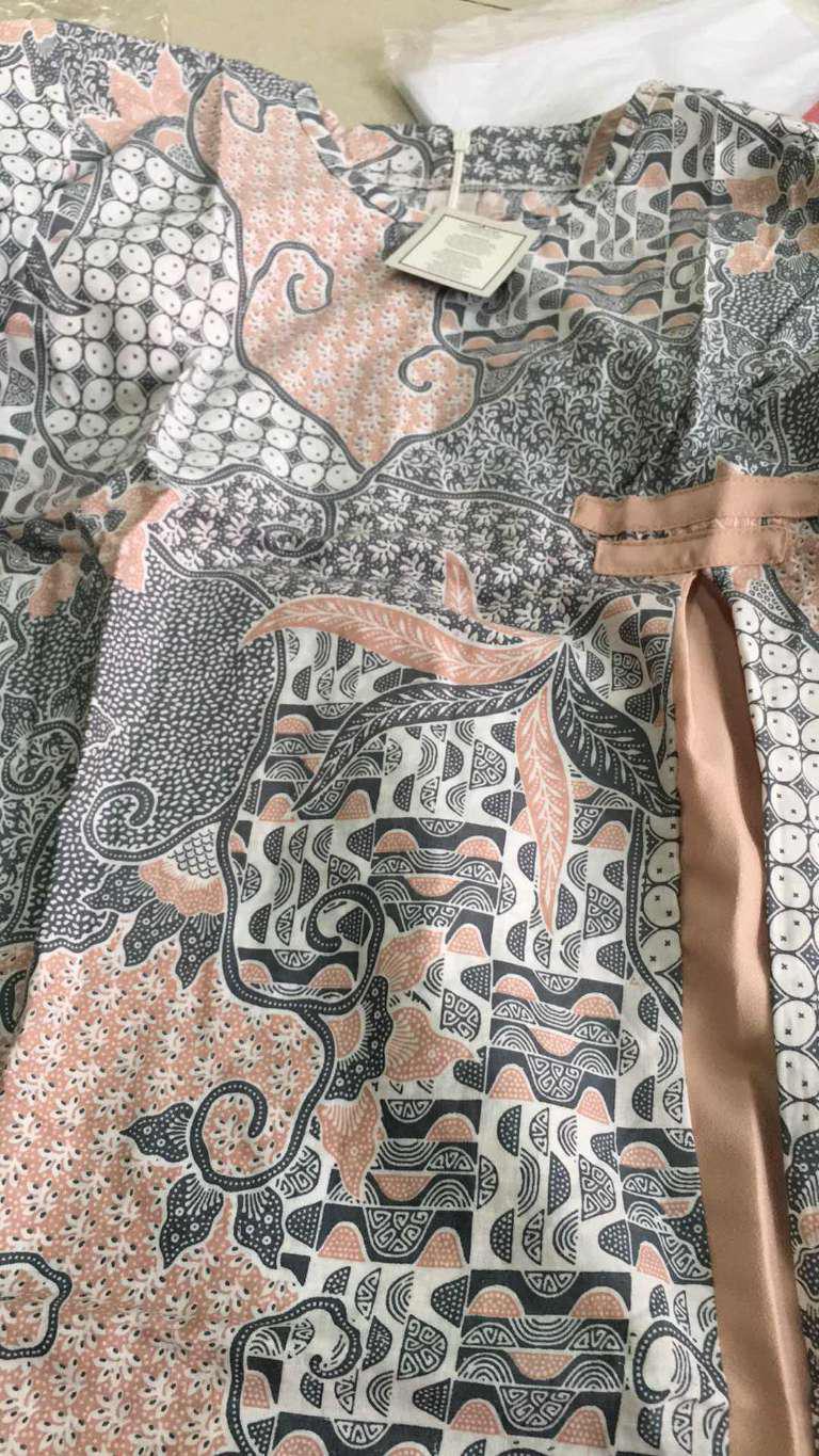 Tunik Batik Wanita Dewasa Lengan Panjang Atasan Seragam Batik Wanita Modern