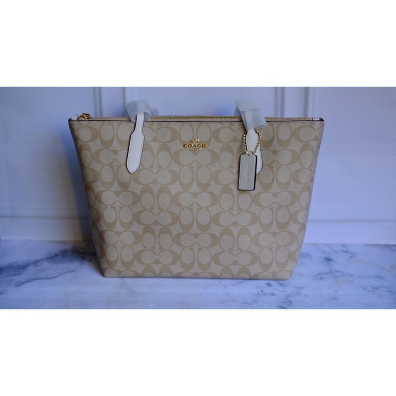 Coach Zip Tote Sign Chalk