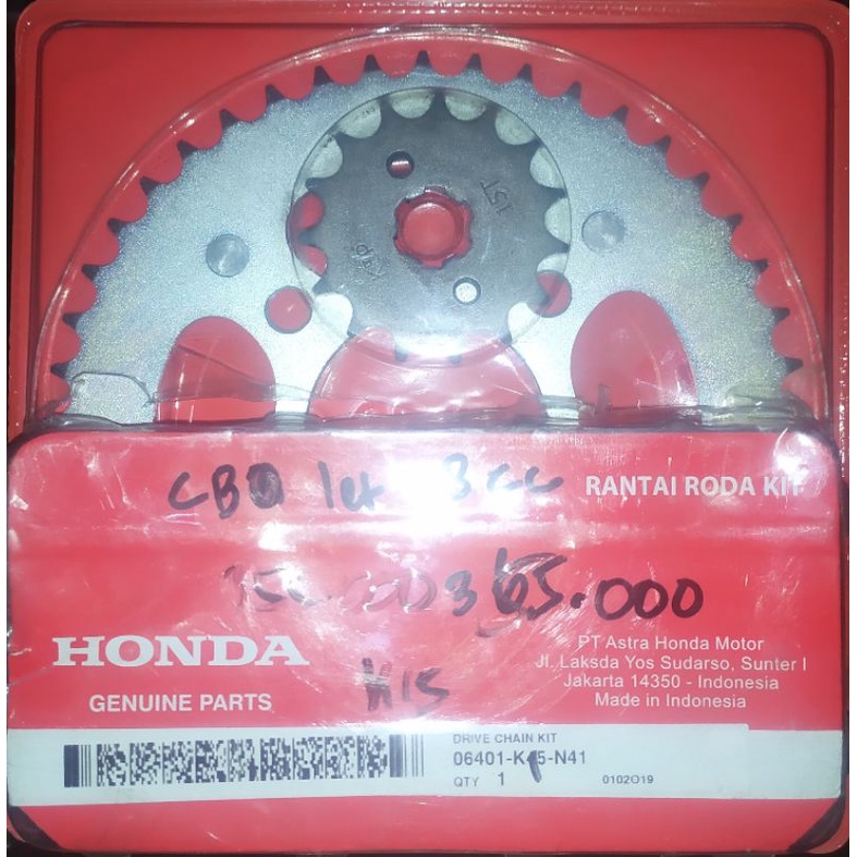 gear rantai set cb150r lama old original ahm