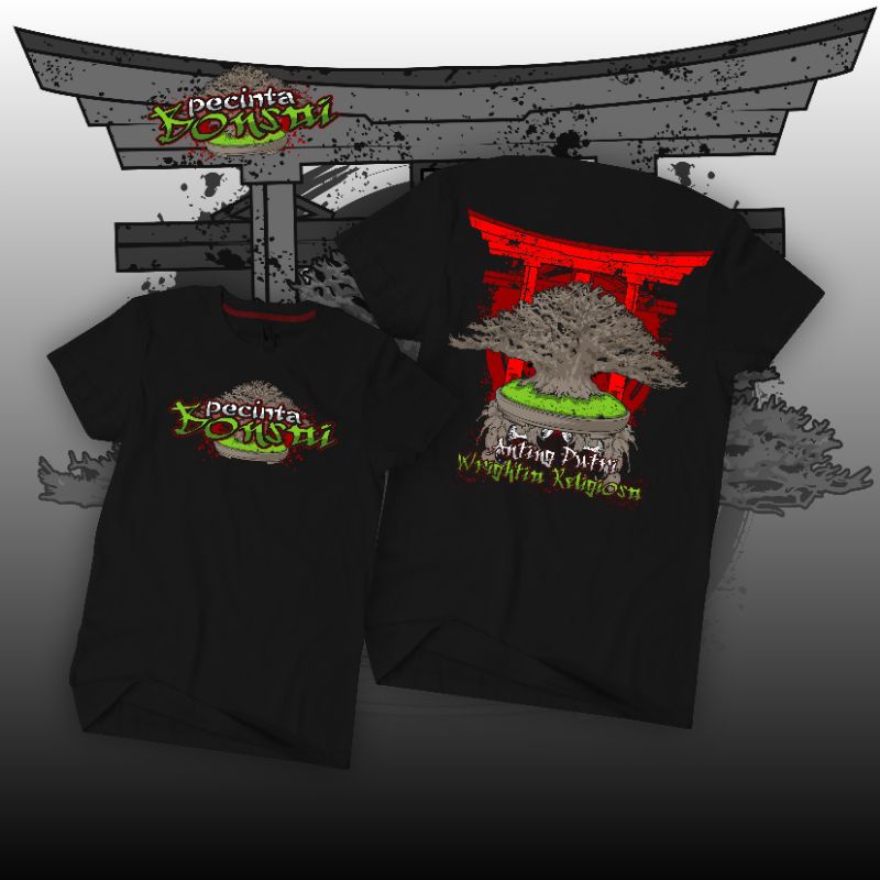 ORIGINAL KAOS BONSAI ANTING PUTRI KAOS KOMUNITAS HOBI BONSAI TSHIRT DISTRO BONSAI