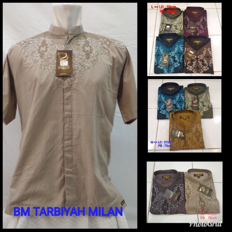 Baju Koko Tarbiyah Milan lengan Pendek