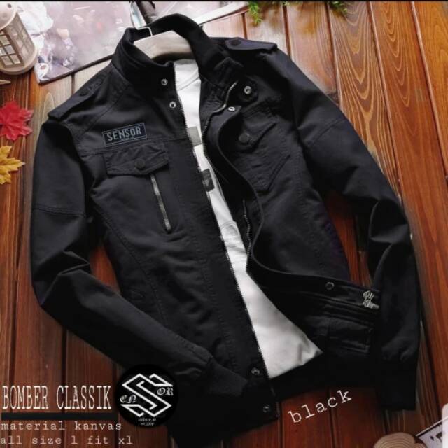 JAKET BOMBER CLASIK PRIA WARNA HITAM,NAVY,ARMY,MAROON,DAN KUNING