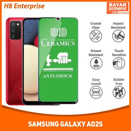 Tempered Glass CERAMIC Full Cover BLUELIGHT ANTI RADIASI Anti Shock For Samsung Galaxy A02s