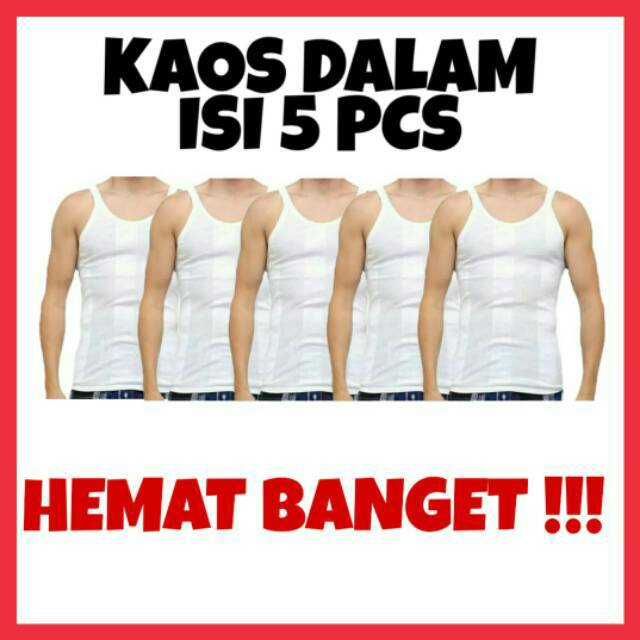 PAKET KAOS DALEMAN PRIA ISI 5PCS / KAOS DALAM PRIA / SINGLET