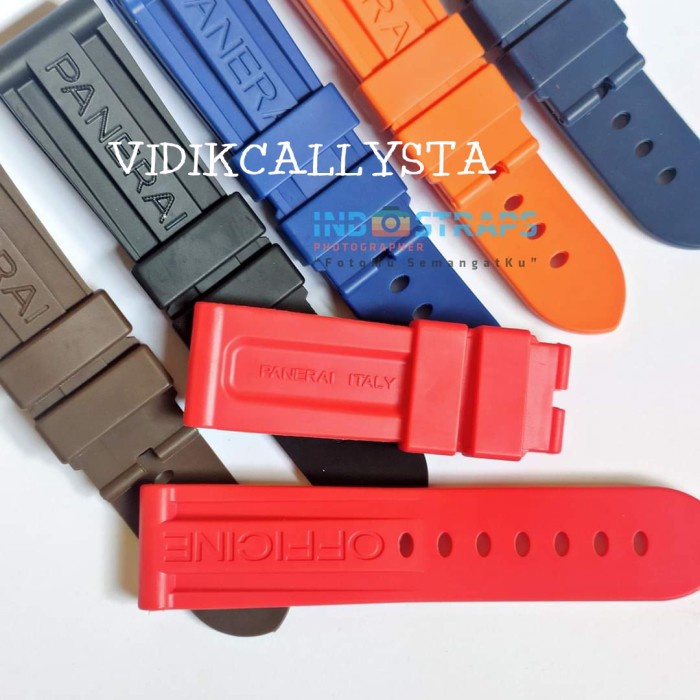 Tali Jam Tangan Panerai Strap Silicone Rubber 24mm Premium 24 MM