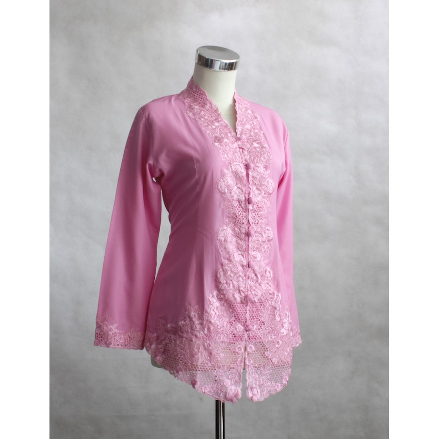 Kebaya Katun Modern Bordir Pink 737