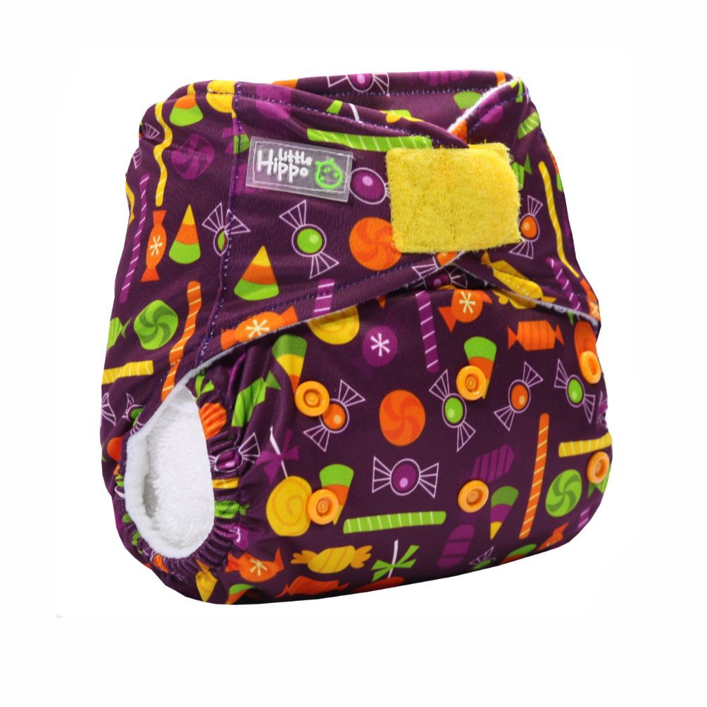 Clodi Popok Kain Bayi Little Hippo Easyfit Purple Party