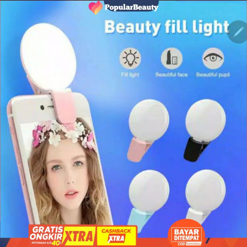 TERMURAH VIRAL DI KOREA] Lampu Selfie ZOOM LED Jepit Portable Lampu LED Smartphone / Lampu Selfi