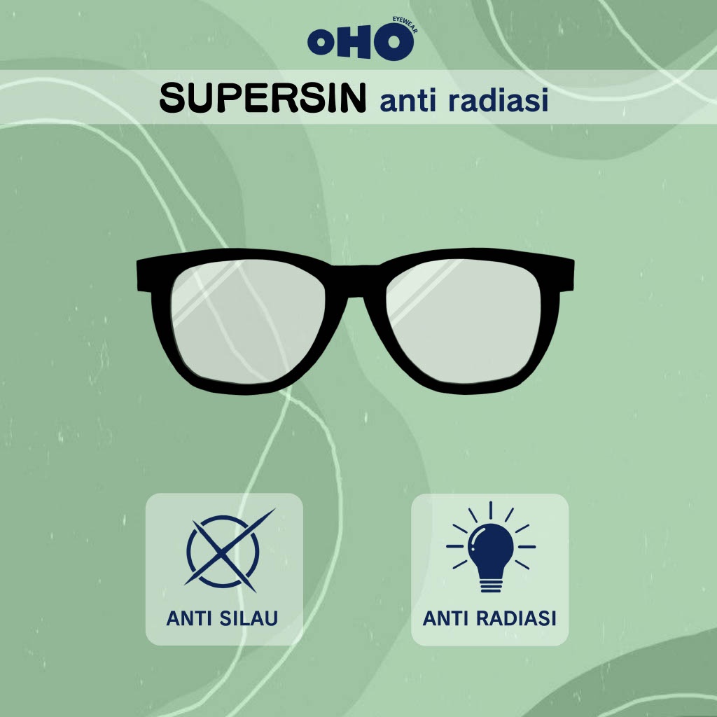 LENSA ANTI RADIASI SUPERSIN CRMC ( KACAMATA NORMAL MINUS PLUS )