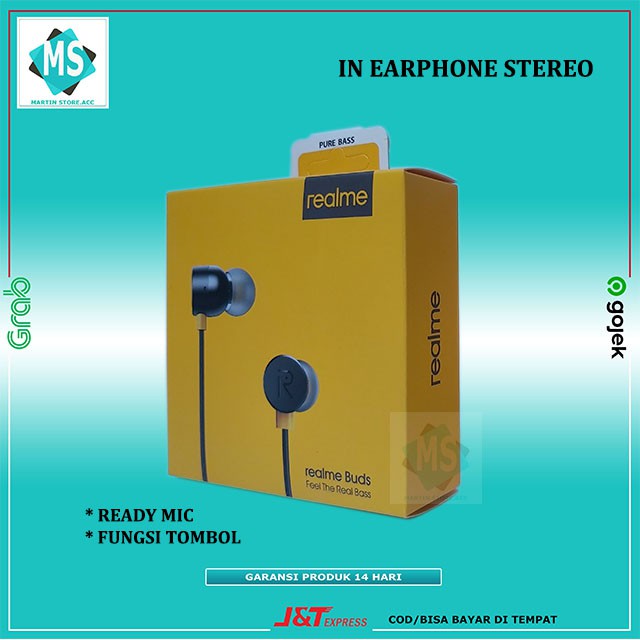 Headset earphone handfree realme buds MA10 magnet