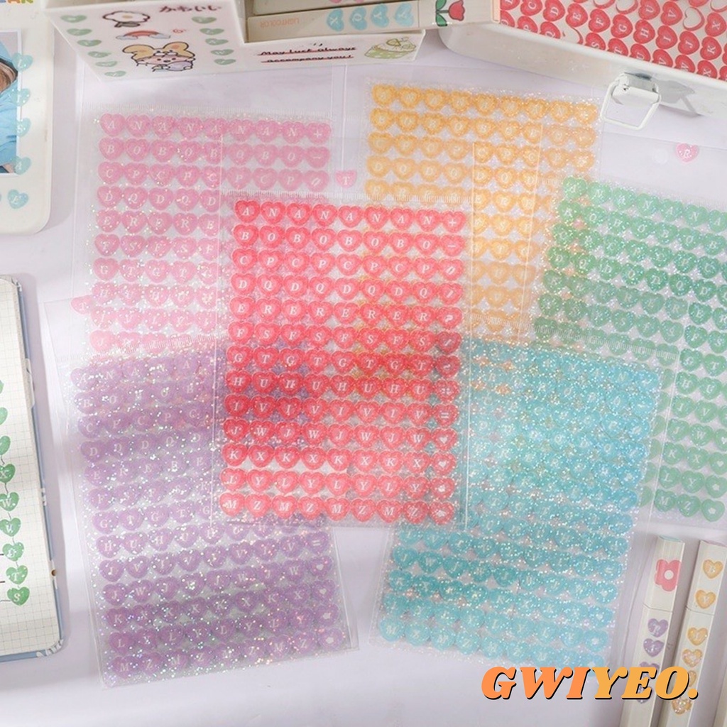 

Alphabet Sticker Love Laser Bling Glitter Sticker Deco Journal DIY