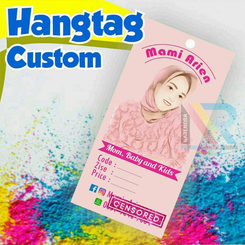 

Cetak Hangtag Label Baju dan Thankyu card 200 pcs custom
