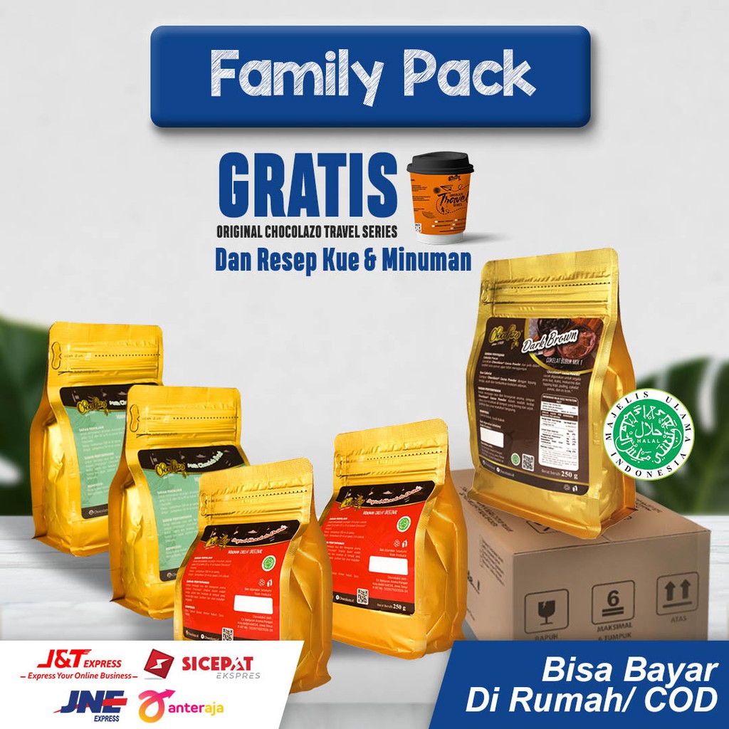 

Family Pack Chocolazo Original Dark Chocolate & Chocolate Milk Chocolate & Dark Brown Chocolate cmp
