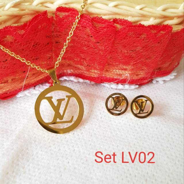 SET kalung &amp; Anting Tusuk LV01 &amp; LV02