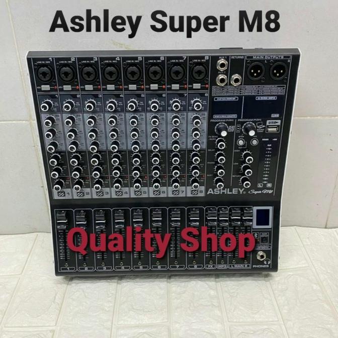 Mixer Ashley 8 Channel Super M8 Baru Supports PC