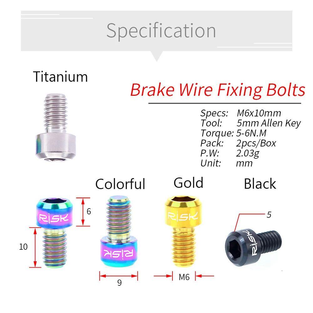 Chookyy 2PCS Sekrup Fix MTB Jalan C Rem M6 * 10mm Kawat Baut Tetap
