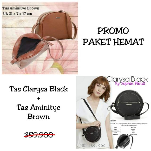 SOPHIE MARTIN BUNDLING TAS AMINITYE BROWN&CLARYSA BLACK