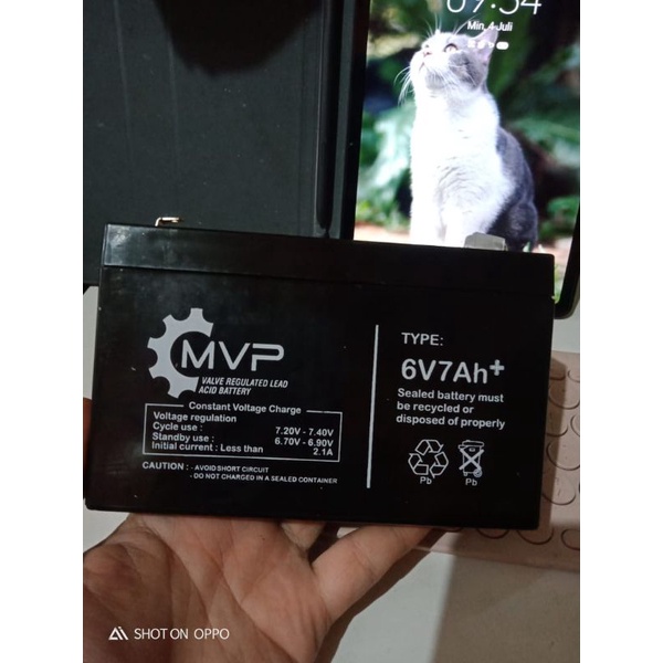 BATERAI MOBIL AKI PMB ORIGINAL 6V7AH/20HR BATTERY AKI CASAN