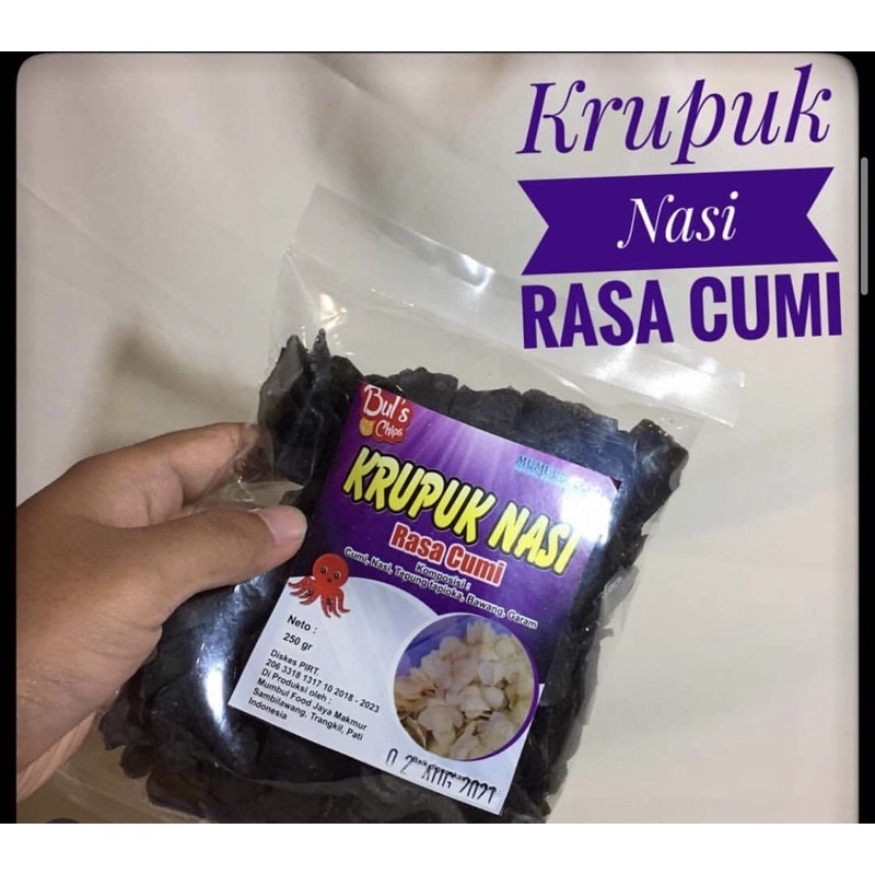 

Kerupuk Nasi Rasa Cumi Mumbul Food Asli PATI 250 gr