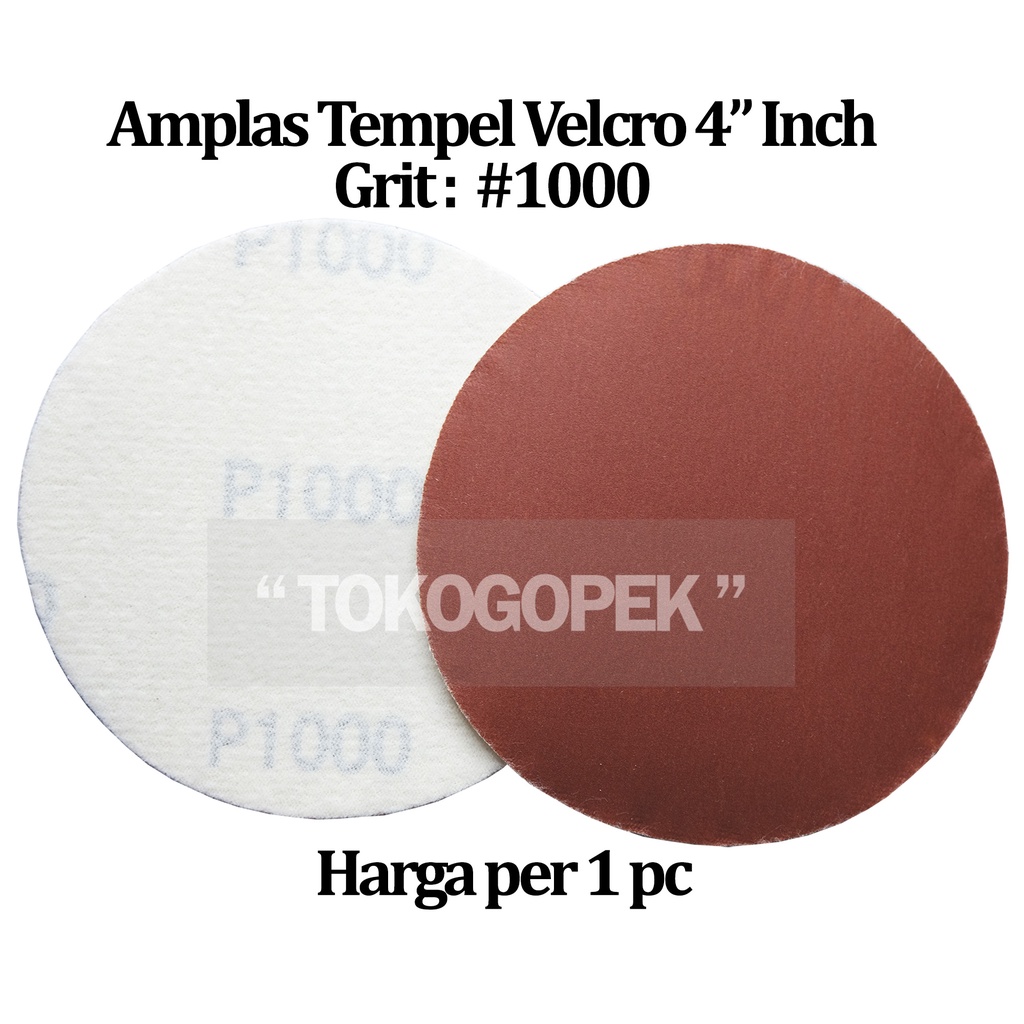 AMPLAS TEMPEL VELCRO 4&quot; INCH BULAT GRIT 1000 - 1PC