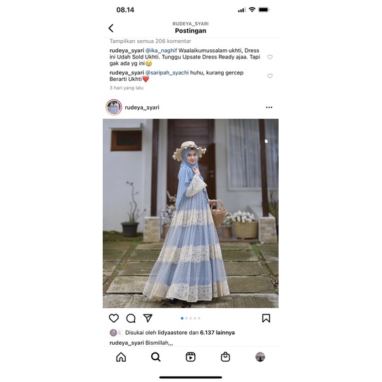 preloved nayla dress by rudeya syari