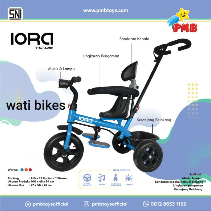 Sepeda Anak Roda Tiga PMB IORA TC 06
