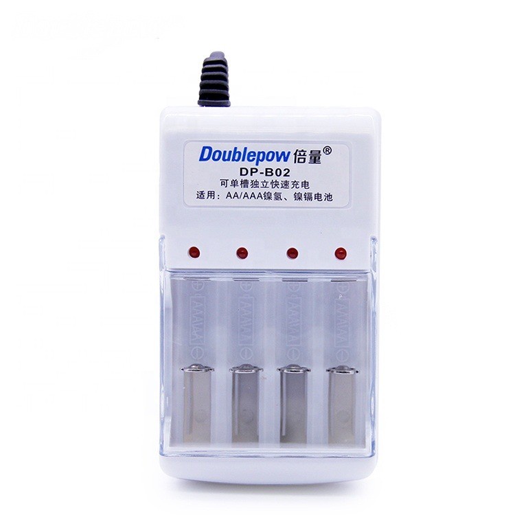 DOUBLEPOW Charger Baterai 4 Slots for AA/AAA - Baterai  AA 1200mAh -S3AD0LWH