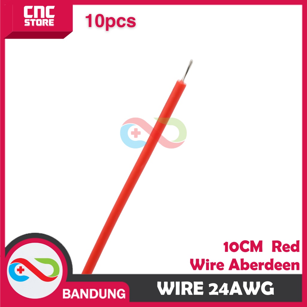 10PCS KABEL WIRE ABERDEEN RED WIRE CONECTING KABEL 24AWG