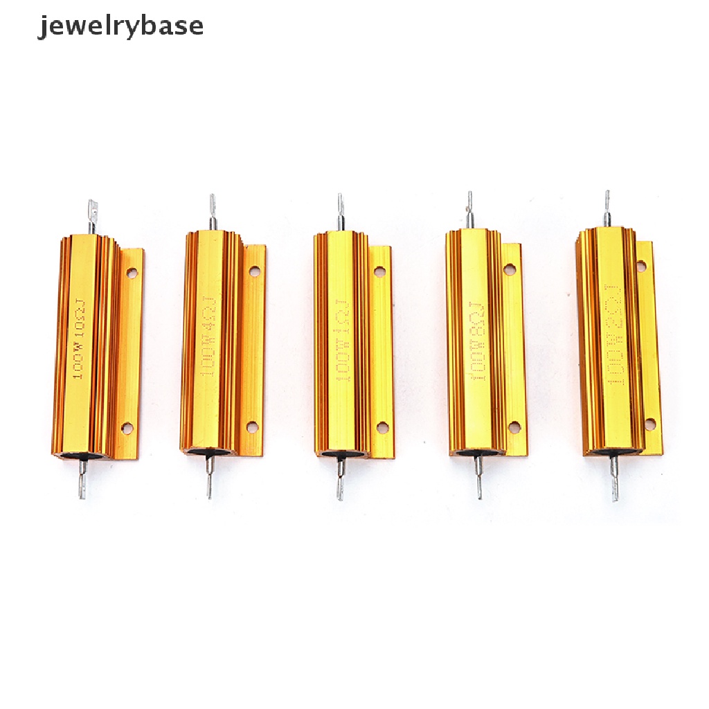 Perhiasan  Casing Power Resistor 100W 1 / 2 / 4 / 8 / 10 Ohm Bahan Aluminum