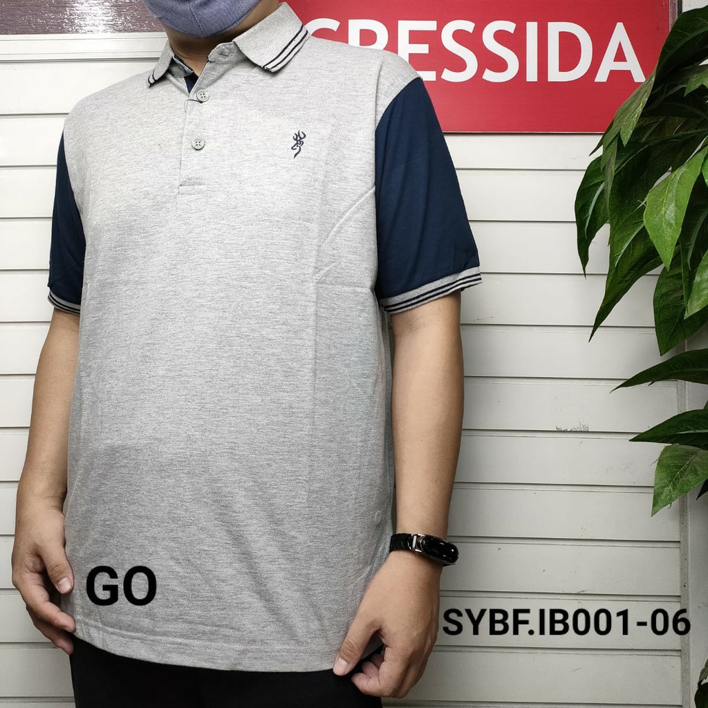 gos CRESSIDA BIGSIZE POLO T-SHIRT Pakaian Pria Atasan Kaos Polo Berkerah Wangky Polo Lengan Pendek