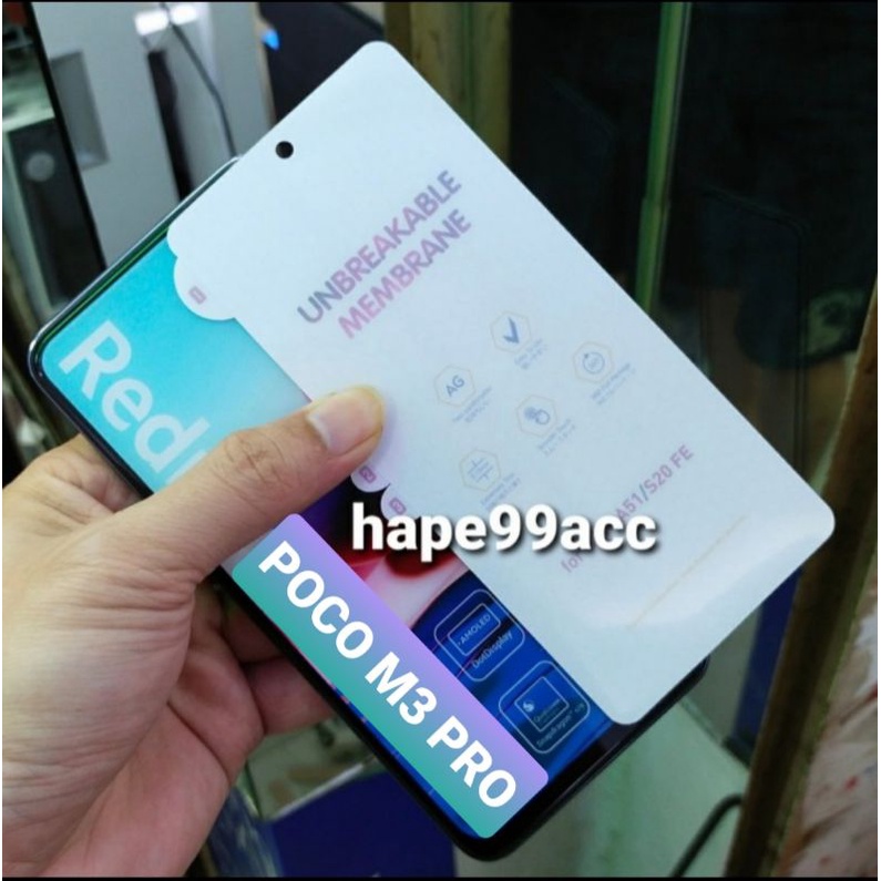 Xiaomi Poco M3 Pro anti gores hydrogel matte screen protector