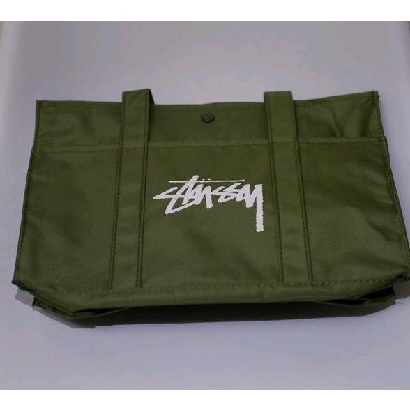stussy tote bag green military original HEMAT