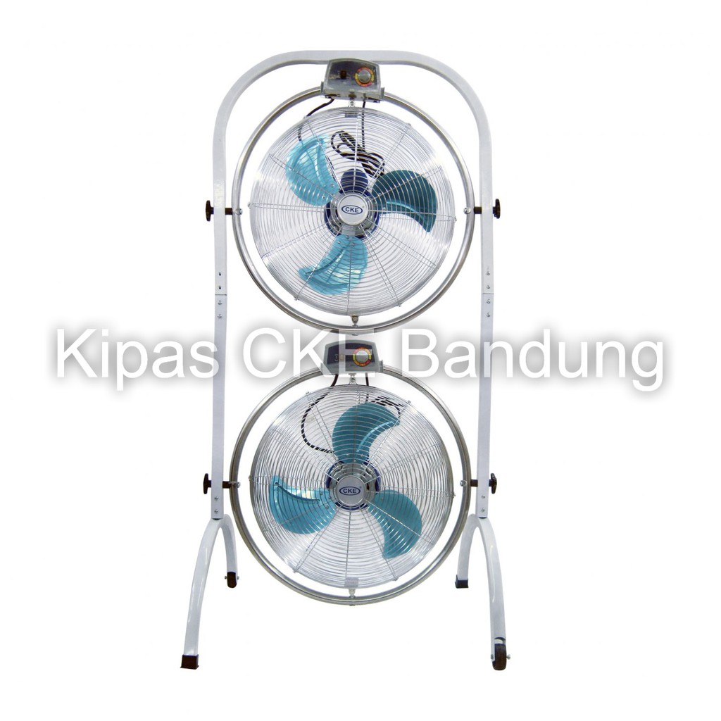 Twin Powerfull Fan CKE 20 Inch TWRPF-20AO-JP Kipas Angin Tornado Lantai Rumah Gudang Pabrik Kantor